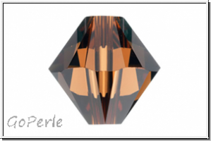 Swarovski Bicone 5328, 6mm, 220 - smoked topaz, 5 Stk.